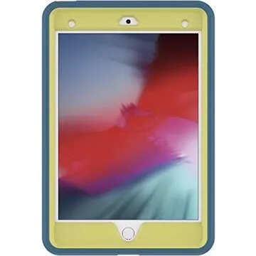 OtterBox Kids EasyGrab iPad Mini 5th Gen Case/Cover with Kickstand Car Mount - Non-Retail Packaging - Galaxy Runner Blue/Green, Kids Tablet Case