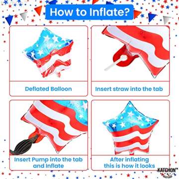KatchOn 4th of July USA Balloons | Patriotic Party Decor