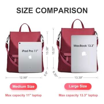 Stylish CHARMORE Waterproof Anti-Theft Women Travel Backpack