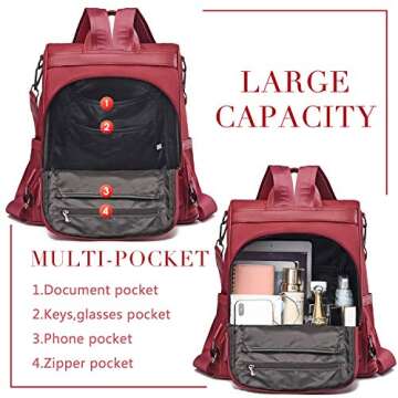 Stylish CHARMORE Waterproof Anti-Theft Women Travel Backpack