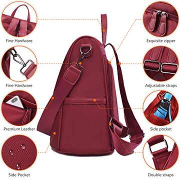 Stylish CHARMORE Waterproof Anti-Theft Women Travel Backpack