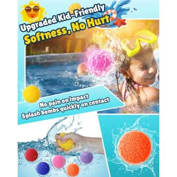 LQYoyz 54 Reusable Water Balloons for Outdoor Fun