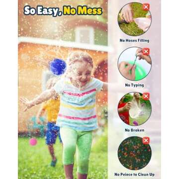 LQYoyz 54 Reusable Water Balloons for Outdoor Fun