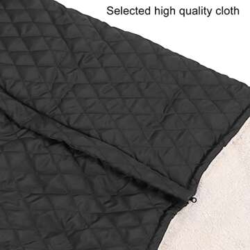 Wheelchair Warm Blanket, Fleece Wheelchair Cover Warm Resist Cold Wind Thicken for Daily Use(black)