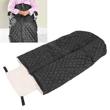 Wheelchair Warm Blanket, Fleece Wheelchair Cover Warm Resist Cold Wind Thicken for Daily Use(black)