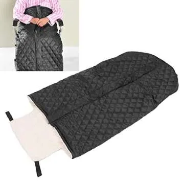 Wheelchair Warm Blanket, Fleece Wheelchair Cover Warm Resist Cold Wind Thicken for Daily Use(black)
