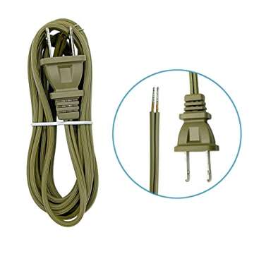 Lamp Light Kit, Antique Brass Repair or Rewiring Table Lamp Kit, 3 Way Socket and 8 Foot Matching Co...