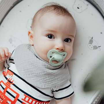 Muslin Baby Bandana Bibs, Super Soft & Absorbent Drool Bibs, Multi-Use Scarf Bibs for Baby Girl, Size Adjustable for Unisex Newborns/Infants/Toddlers, 8 Pack (Solid Color)