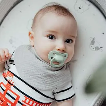 Muslin Baby Bandana Bibs, Super Soft & Absorbent Drool Bibs, Multi-Use Scarf Bibs for Baby Girl, Size Adjustable for Unisex Newborns/Infants/Toddlers, 8 Pack (Solid Color)