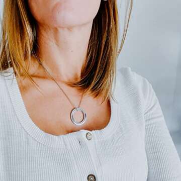 Jenna Rose Ring Necklace Personalized Necklace Washer Necklace Mom Gift Mother's Day Gift Personaliz...