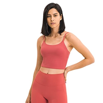 Women's Yoga Tank with Built-in Bra Padded Support Workout Top