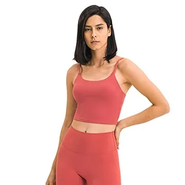 Women's Yoga Tank with Built-in Bra Padded Support Workout Top