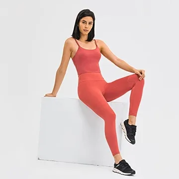 Women's Yoga Tank with Built-in Bra Padded Support Workout Top