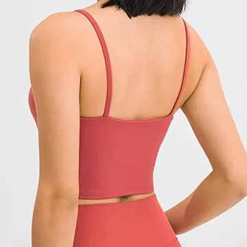 Women's Yoga Tank with Built-in Bra Padded Support Workout Top