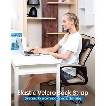 RENPHO Back Neck Massager with Heat Shiatsu Massage Pillow with Deep Tissue Kneading for Shoulders Lower Back Leg Calf Body Muscle, Gifts for Mom Dad at Car Home Office Chair