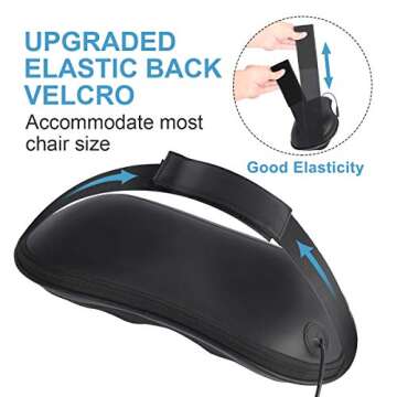 RENPHO Back Neck Massager with Heat Shiatsu Massage Pillow with Deep Tissue Kneading for Shoulders Lower Back Leg Calf Body Muscle, Gifts for Mom Dad at Car Home Office Chair
