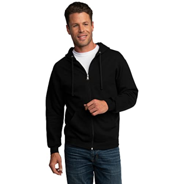 Eversoft Fleece Hoodies – Black Full Zip for Men