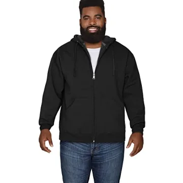 Eversoft Fleece Hoodies – Black Full Zip for Men
