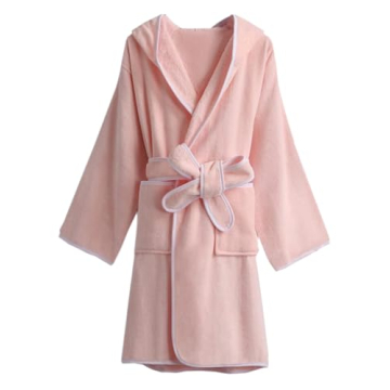 Umeyda Kids Towel Hooded Robe - Soft Cotton Bathrobe for Boys & Girls, Pink, 4T