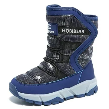 GUBARUN Boys Snow Boots Kids Outdoor Warm Shoes Waterproof (Blue, 7)