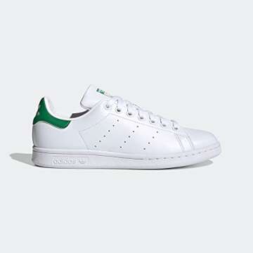 adidas Originals Women's Stan Smith (End Plastic Waste) Sneaker, White/Green/White, 7