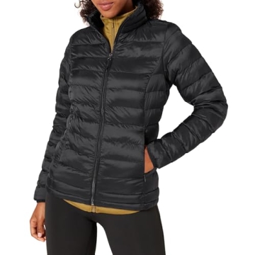Amazon Essentials Lightweight Long-Sleeve Puffer Jacket - Packable, Water-Resistant, Plus Size Avail...