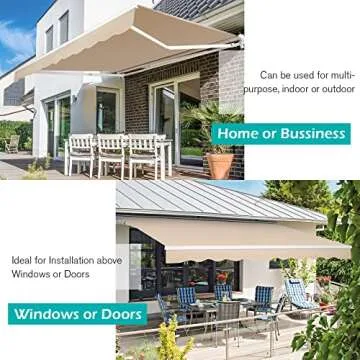 Premium AECOJOY 13'×10' Patio Retractable Awning