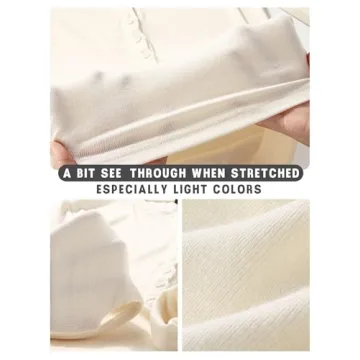 Prettywear Women's Trendy Long Sleeve Henley Shirt