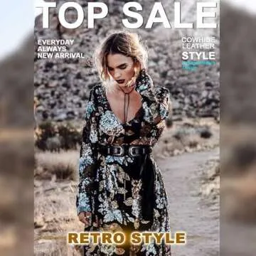 JASGOOD Vintage Leather Belt for Women - Adjustable & Versatile