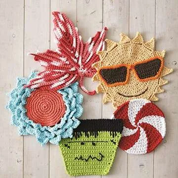 Bernat Handicrafter Cotton Solids Yarn, 1.75 oz, Gauge 4 Medium, 100% Cotton, Black Licorice