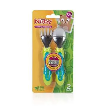 Nuby Stainless Steel Utensil Set for Toddlers