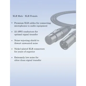 DUKABEL XLR Microphone Cable - 8FT Balanced Patch Cord