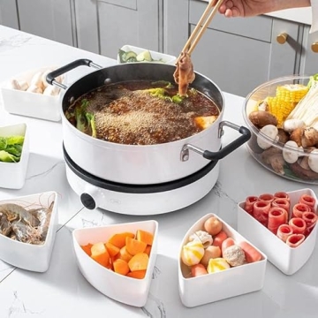 MANO Serving Tray for Party Divided Veggie Tray with Lid