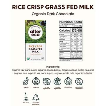 Alter Eco | Chocolate Bars | Pure Dark Cocoa, Fair Trade, Organic, Non-GMO, Gluten Free (Grass Fed M...