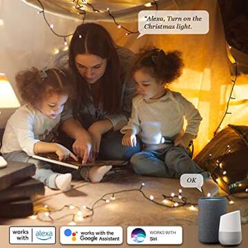 Smart Christmas String Lights, 131FT 400 RGB LEDs Christmas Lights Outdoor Indoor with 8 Lighting Modes, Fairy String Lights for 6-8ft Christmas Tree,IP44 Waterproof(2.4GHz)