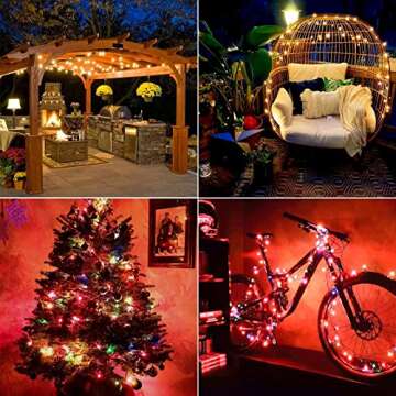 Smart Christmas String Lights, 131FT 400 RGB LEDs Christmas Lights Outdoor Indoor with 8 Lighting Modes, Fairy String Lights for 6-8ft Christmas Tree,IP44 Waterproof(2.4GHz)