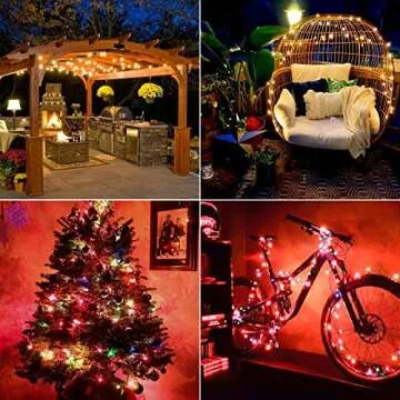 Smart Christmas String Lights, 131FT 400 RGB LEDs Christmas Lights Outdoor Indoor with 8 Lighting Modes, Fairy String Lights for 6-8ft Christmas Tree,IP44 Waterproof(2.4GHz)