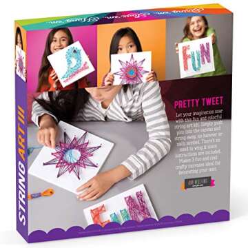 Craft-tastic DIY String Art – Craft Kit for Kids – Everything Included For 3 Fun Arts & Crafts P...