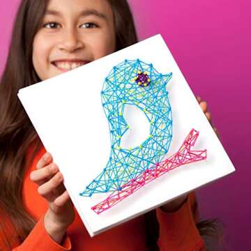 Craft-tastic DIY String Art – Craft Kit for Kids – Everything Included For 3 Fun Arts & Crafts Projects – Bird Series