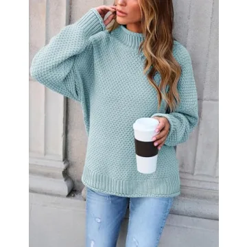 ZESICA Women's Cozy Turtleneck Sweater for Winter Style