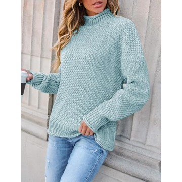 ZESICA Women's Cozy Turtleneck Sweater for Winter Style