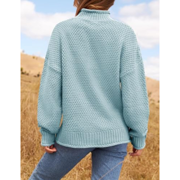 ZESICA Women's Cozy Turtleneck Sweater for Winter Style