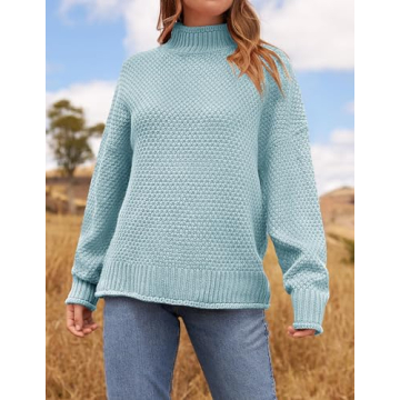 ZESICA Women's Cozy Turtleneck Sweater for Winter Style