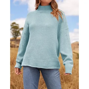 ZESICA Women's Cozy Turtleneck Sweater for Winter Style