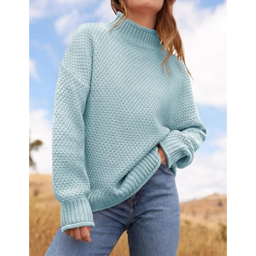 ZESICA Women's Cozy Turtleneck Sweater for Winter Style