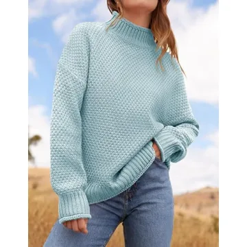 ZESICA Women's Cozy Turtleneck Sweater for Winter Style