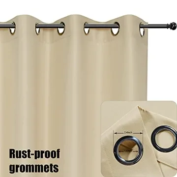 BONZER Outdoor Curtains for Patio Heavy Sunlight Block