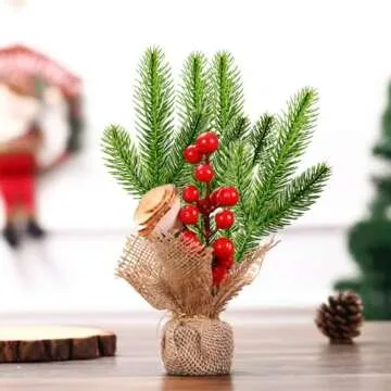 30 Pcs Artificial Pine Branches for Festive Decor