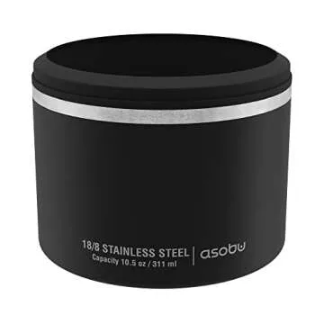 asobu Whiskey Glass with Insulated Stainless Steel Sleeve, 10.5 ounces (Black)