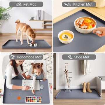 FLATO Waterproof Under Sink Mat - Silicone Shelf Liner